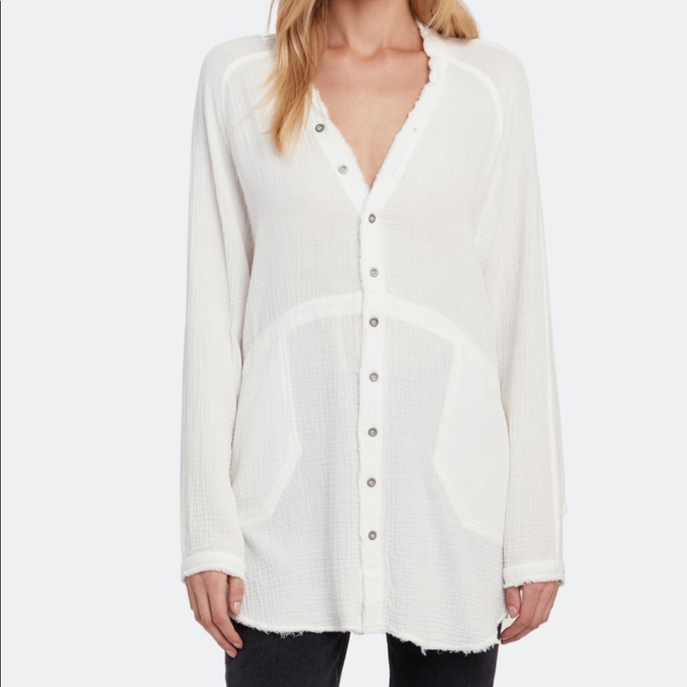 Free People Summer Daydream Button Top